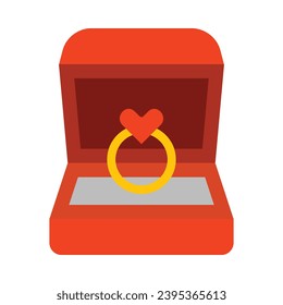 Ring Box Vector Flat Icon For Personal And Commercial Use.
