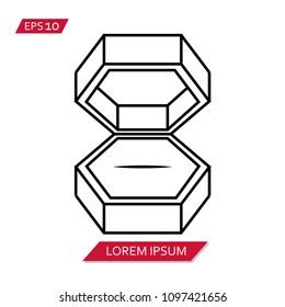 ring box vector icon symbol