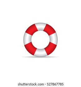 Ring buoy icon in color. Safety equipment sea