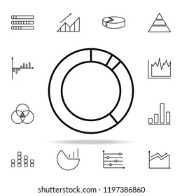 ring chart line icon. Chart and diagram icons universal set for web and mobile