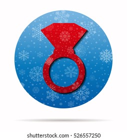 ring christmas icon in circle