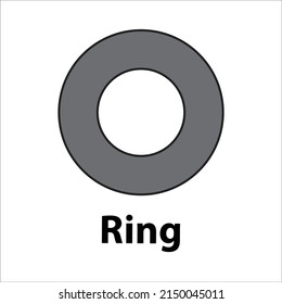 Ring Circle anillo de color gris vector