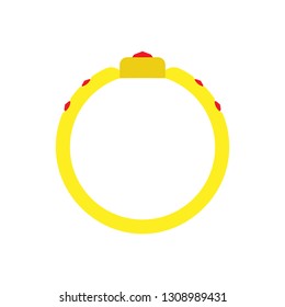 Ring circle vector gold illustration icon sign engagement design symbol wedding. Round jewellery gem carat