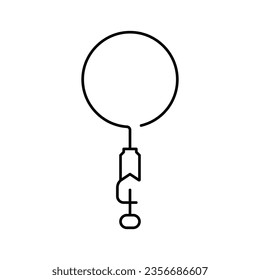 ring clamp chemical glassware lab line icon vector. ring clamp chemical glassware lab sign. isolated contour symbol black illustration