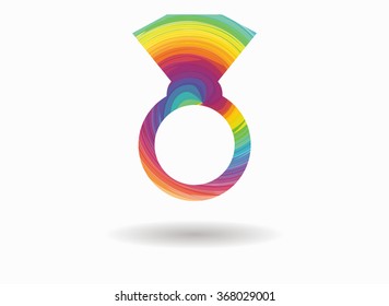 ring colorful icon