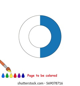 The Ring, the coloring book to educate preschool kids with easy gaming level, the kid educational game to color the colorless half by sample.