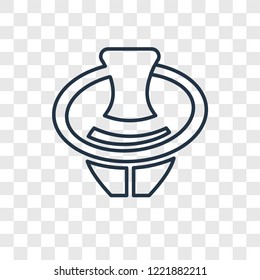 Ring concept vector linear icon isolated on transparent background, Ring concept transparency concept in outline style