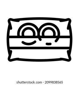 ring cushion line icon vector. ring cushion sign. isolated contour symbol black illustration