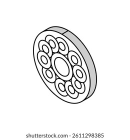 ring cut onion isometric icon vector. ring cut onion sign. isolated symbol illustration