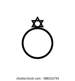 ring David star flat icon