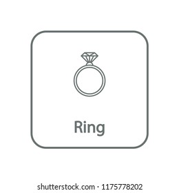 Ring design icon vector on white background