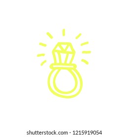 ring with a diamond doodle icon