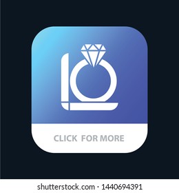 Ring, Diamond, Gift, Box Mobile App Icon Design