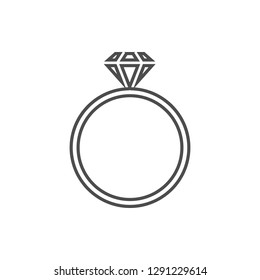 a ring with a diamond icon. Element of cyber security for mobile concept and web apps icon. Thin line icon for website design and development, app development
