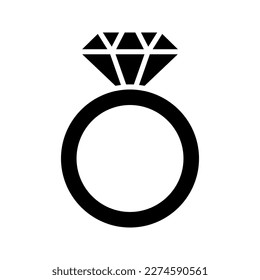 Ring diamond icon. sign for mobile concept and web design. vector illustration