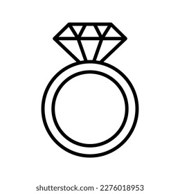 Ring diamond icon. sign for mobile concept and web design. vector illustration
