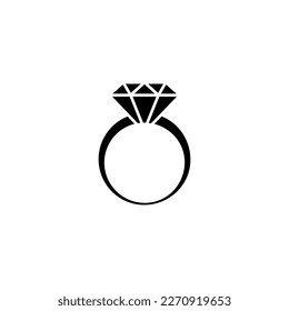 Plantillas de diseño de vectores de iconos de diamante de anillo 