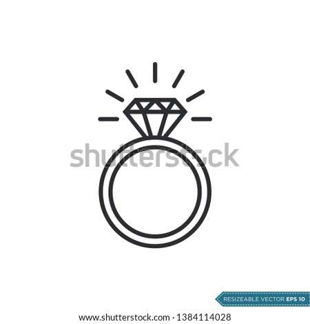 Ring Diamond Icon Vector Design Template Illustration Design