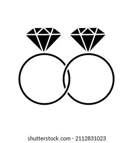 Ring diamond icon vector template