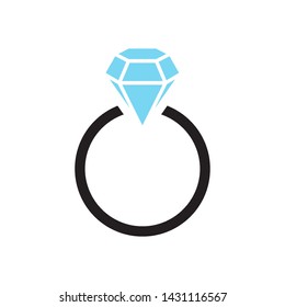 ring diamond icon vector in trendy style template