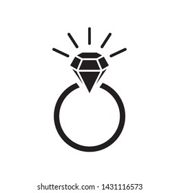 ring diamond icon vector in trendy style template