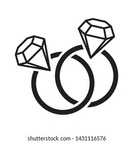 ring diamond icon vector in trendy style template