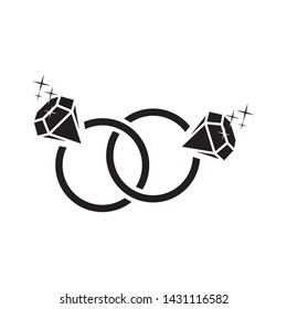 ring diamond icon vector in trendy style template