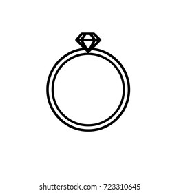 Ring with diamond illustration