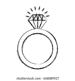ring with diamond isolated icon