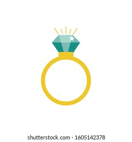 ring with diamond isolated icon vector illustration design