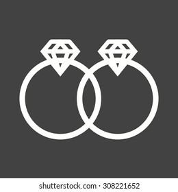 Ring, diamond, jewelry icon vector image. Can also be used for wedding. Suitable for use on web apps, mobile apps and print media.