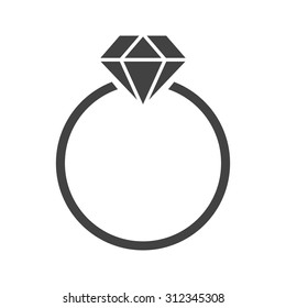 Ring, diamond, jewelry icon vector image. Can also be used for wedding. Suitable for use on web apps, mobile apps and print media.