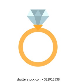 Ring, diamond, jewelry icon vector image. Can also be used for wedding. Suitable for use on web apps, mobile apps and print media.