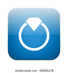Ring with diamond sign icon.