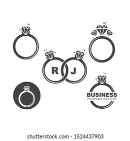 ring diamond vector illustration design template
