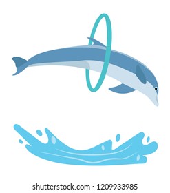 
A ring in dolphin fish and it is playing
