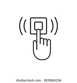 Ring door bell icon design isolated on white background