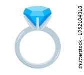 Ring Emoji Icon Illustration. Diamond Vector Symbol Emoticon Design Doodle Vector.
