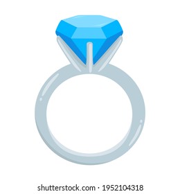 Ring Emoji Icon Illustration Diamond Vector Stock Vector (Royalty Free ...