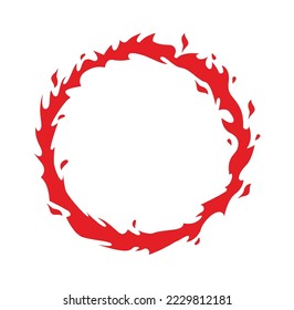Ring of fire circus flat icon Dangerous focuses