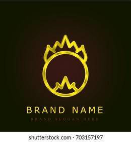 Ring of Fire golden metallic logo