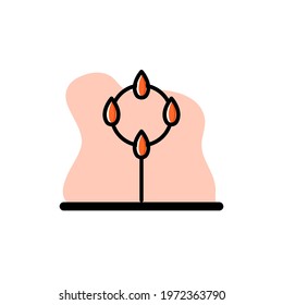 Ring of Fire Icon Conceptual Vector Illustration Design eps10