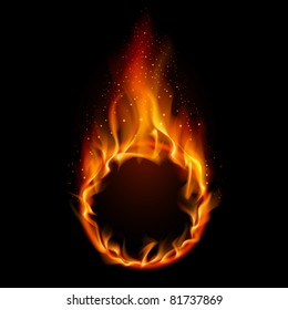 Ring of Fire. Illustration on black background for design