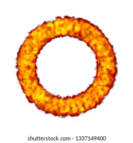 Ring of fire plasma. Isolated on white background. Vector illustration.