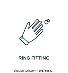 Ring Fitting icon. Simple element from jewelery collection. Creative Ring Fitting icon for web design, templates, infographics and more