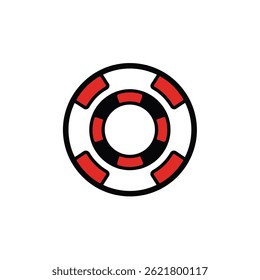 Ring floats safety in isolation flatly protects sea emergency