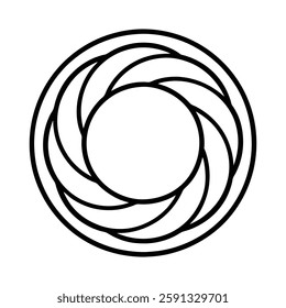 ring formed with spiral patterns line art (1)