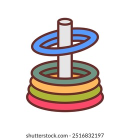 Ringspiel Gefüllte Icons , Vektorgrafik