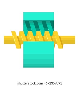 Ring gear icon. Cartoon illustration of ring gear vector icon for web isolated on white background