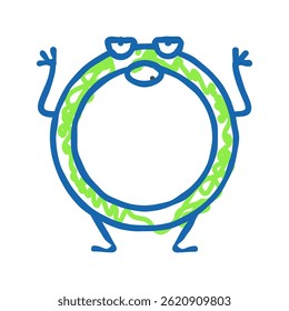 símbolo de forma geométrica em anel ícone doodle esboço vetor. símbolo de forma geométrica em anel ilustração